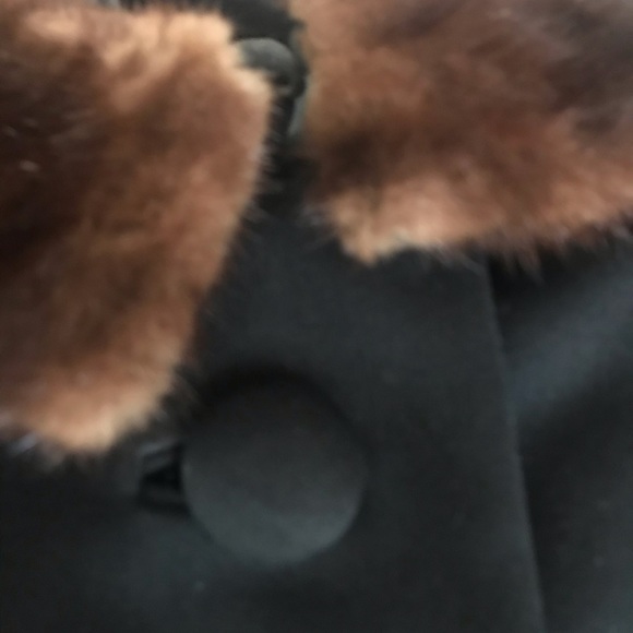 Vintage mink trimmed coat sz 7/8 - Picture 5 of 7